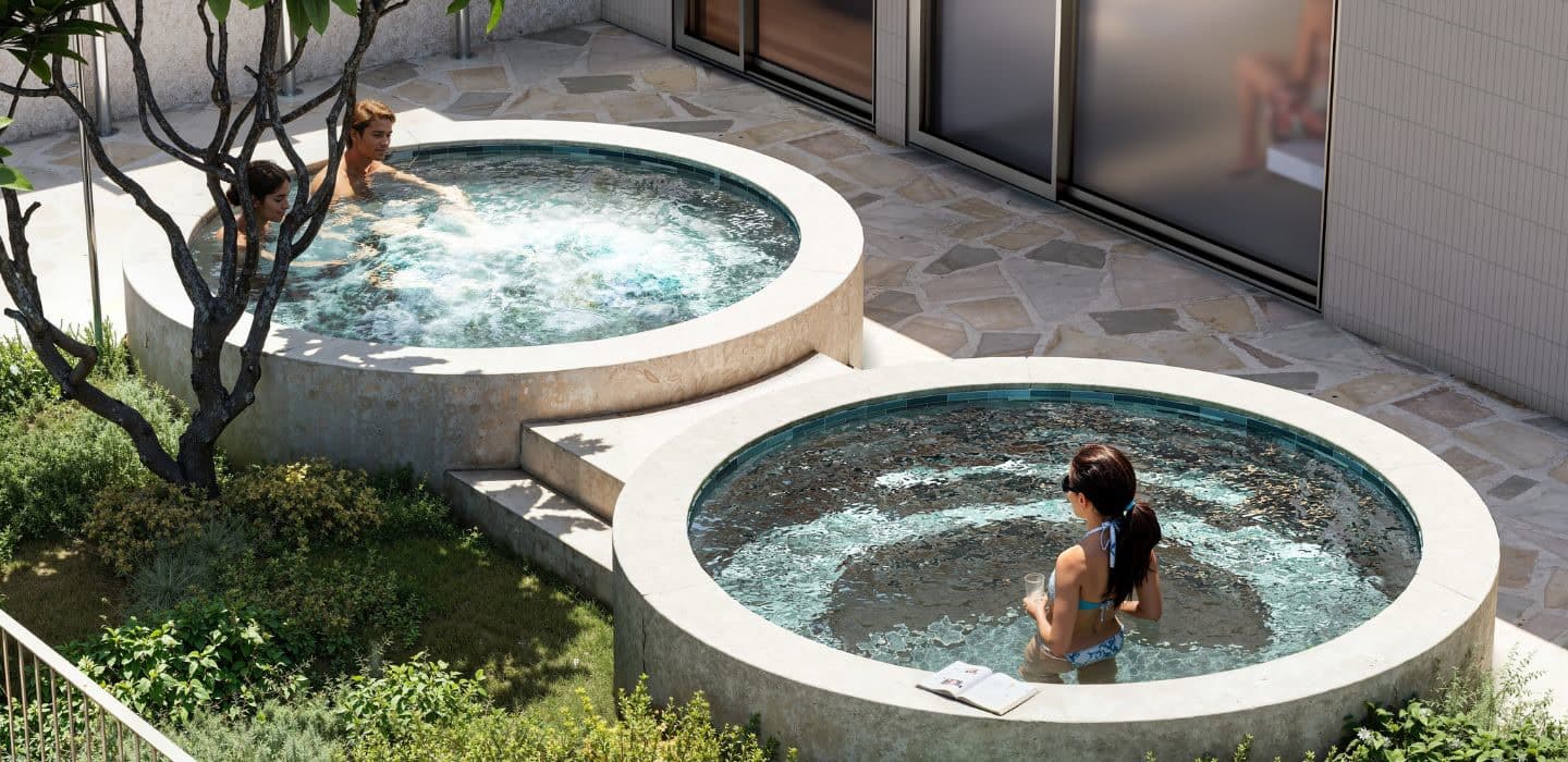 Spa — ice bath, jacuzzi, steam & sauna