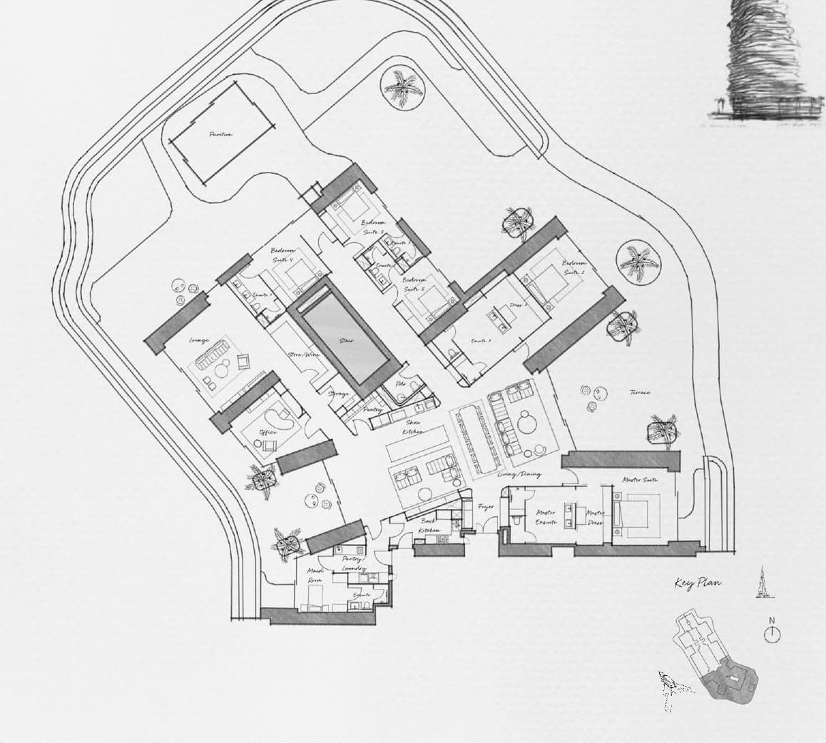 5 Bedrooms floor plan